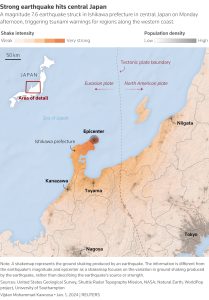 Powerful quake rocks Japan,