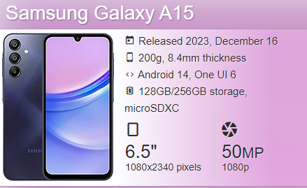 Samsung Galaxy A15